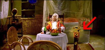 The 'English' governor, with his 18th-century telephone.