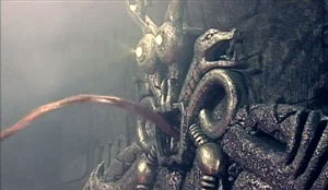 This statue's been watching 'Hell of the Living Dead'.